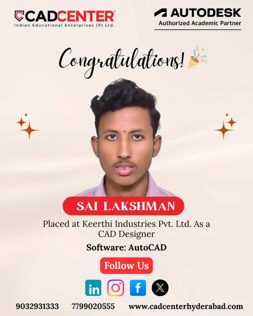 AutoCAD Training Institute with Placement in Ameerpet Hyderabad