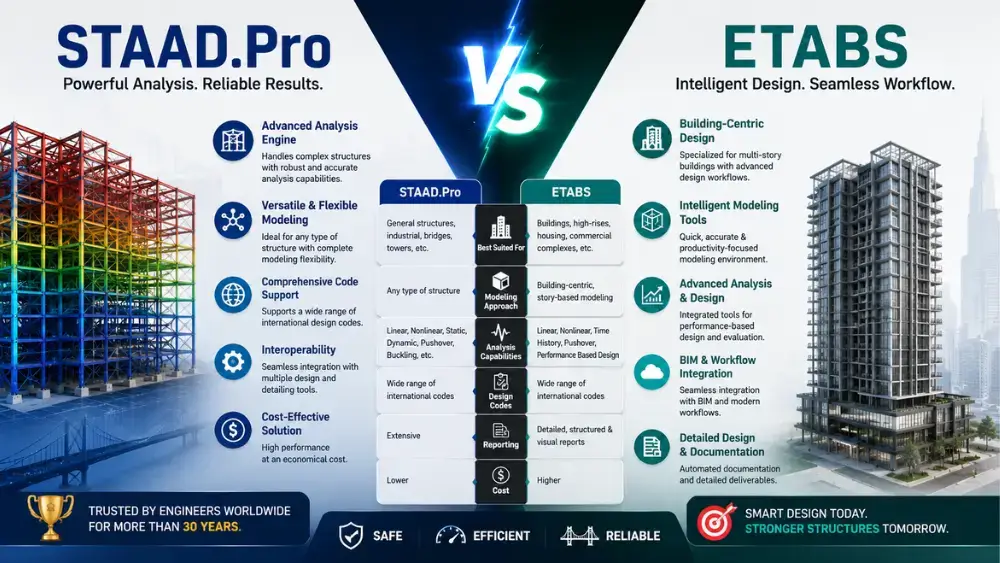 Staad Pro vs Etabs Training In Ameerpet