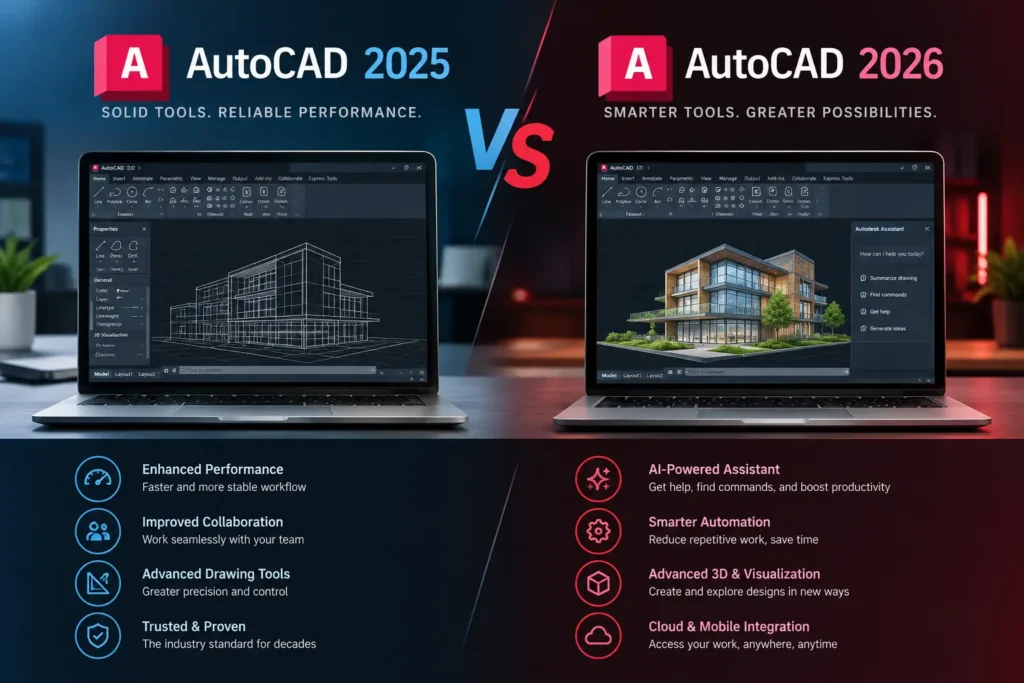 AutoCAD 2026 vs 2025